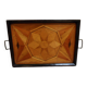 Antique wooden tray with inlay