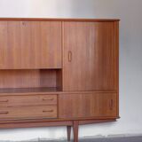 Arno wooden sideboard, Scandinavian teak wood sideboard, vintage storage unit