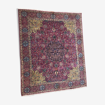 Splendid big old carpet Persian Kirman end handmade 325 X 400 CM