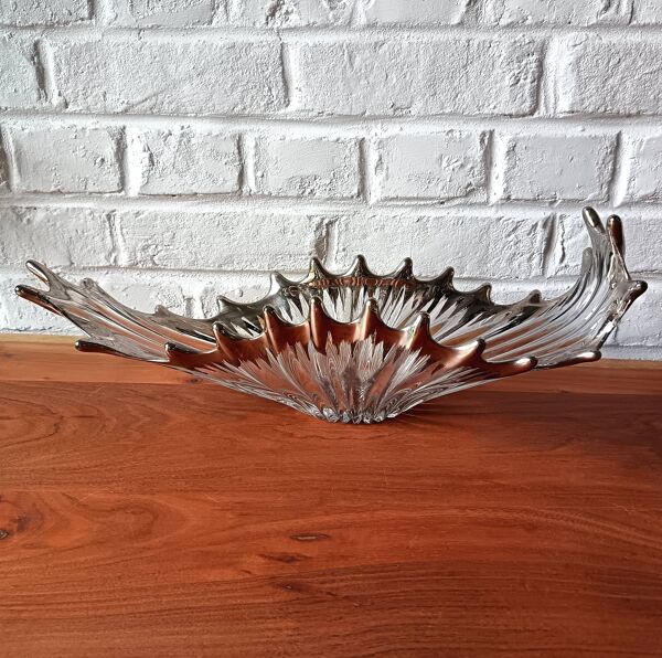 Coupe à fruit argentée vintage, style bayel, argenté