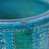 Aldo Londi for Bitossi Vase 1960s Rimini Blue Ceramics