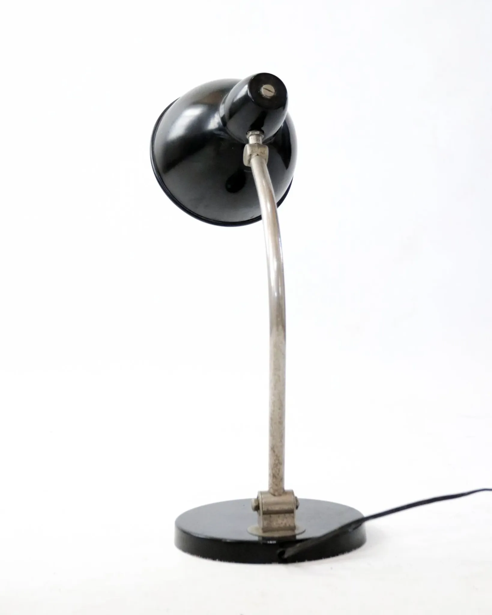Vintage black desk lamp in Bauhaus style