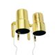 Pair Of Mid Century Scandinavian Brass Wall Lights By H.A. Jakobsson, 1960s