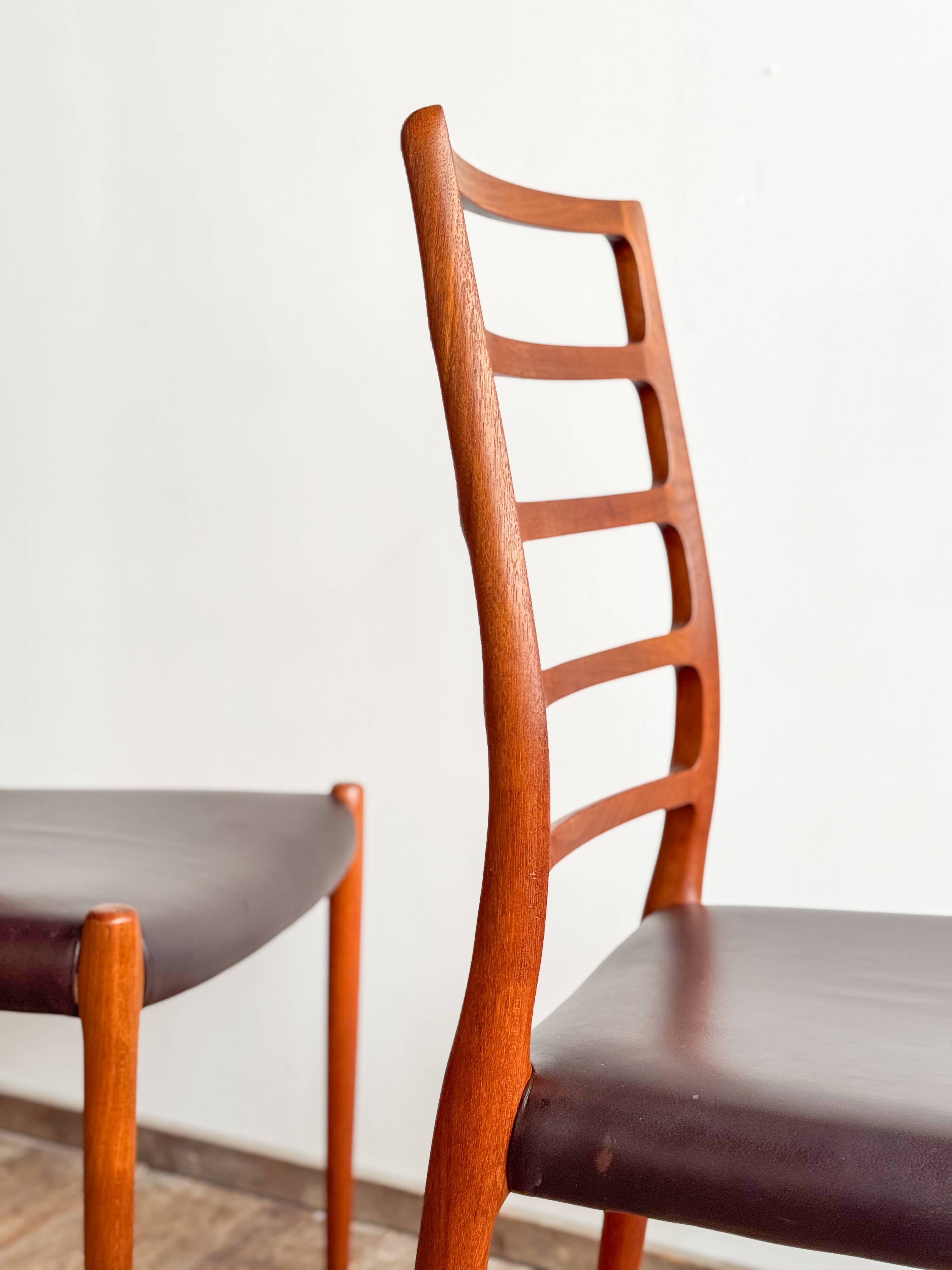 Ensemble de 6 chaises modèle 82 en teck par Niels O. Møller, Danemark