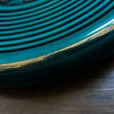 Emerald green coaster with duck pattern