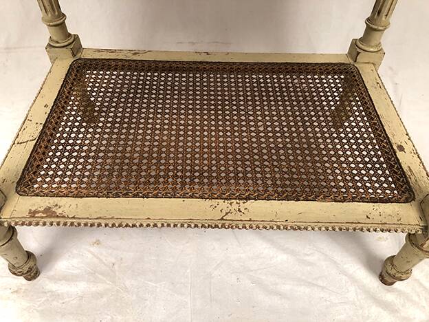 Louis XVI style server, cream lacquered wood, circa 1900