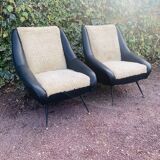 Paire de fauteuils vintage