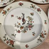 Set of 8 flat plates in Limoges porcelain