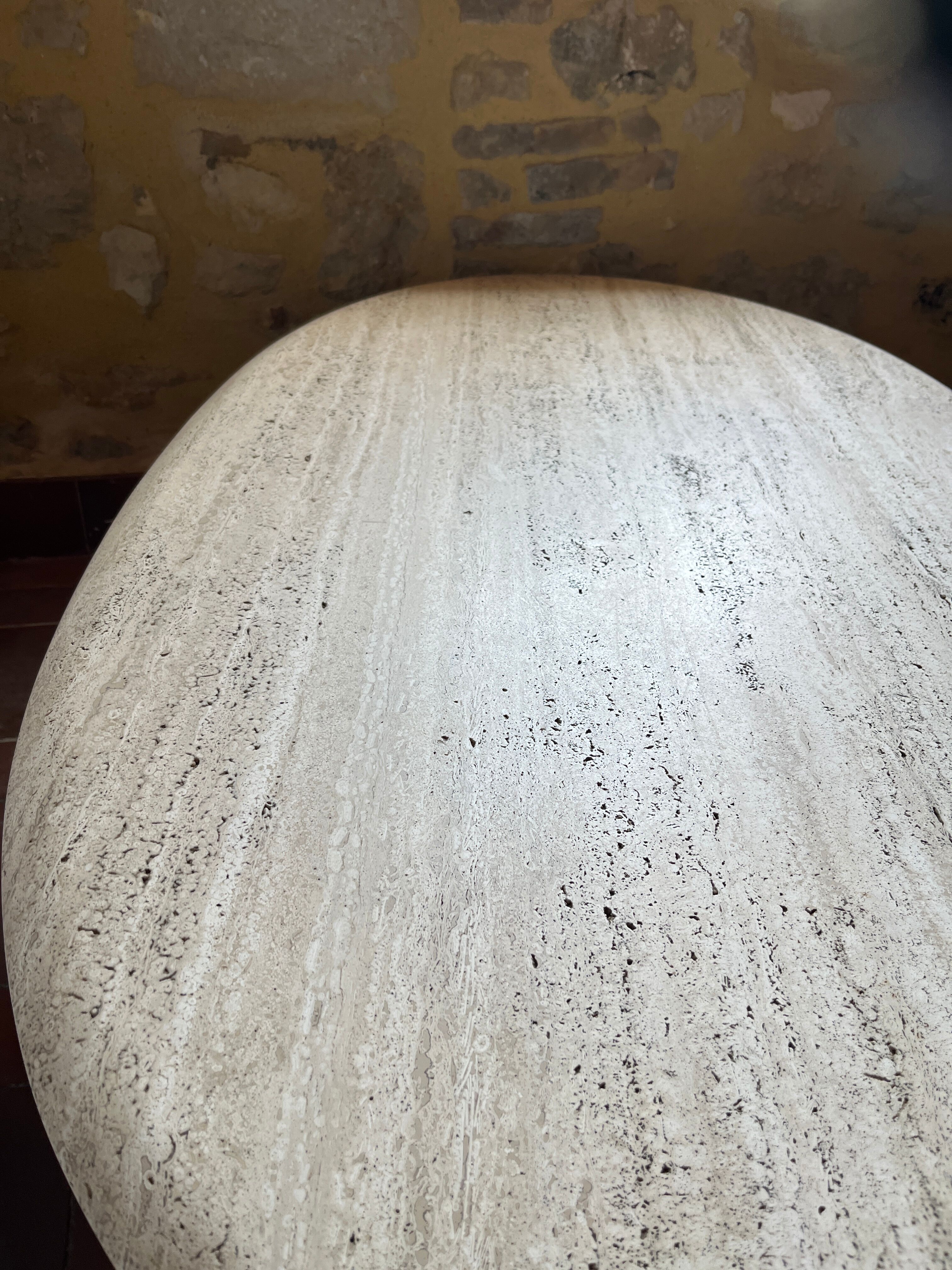 Travertine coffee table