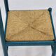 Lot de 2 chaises de salle à manger en bois teinté et jonc années 1960