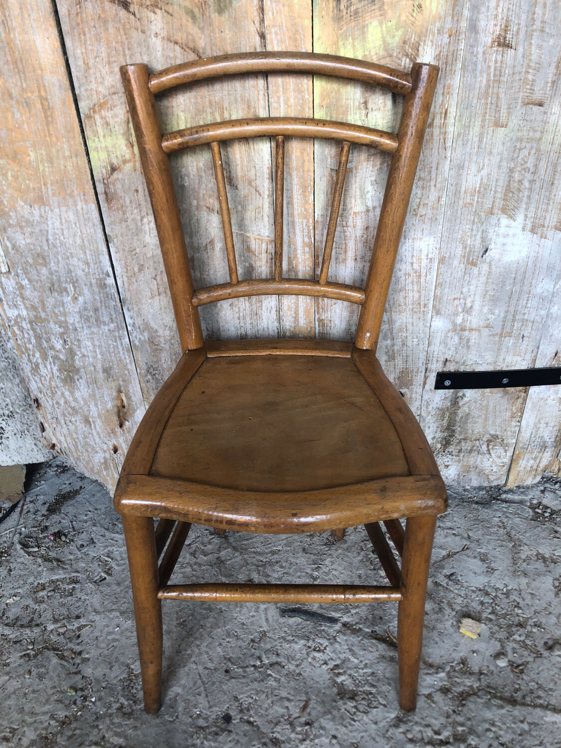 Chair bistrot in wood turned 70s vintage