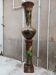 Large ceramic vase on a column, 1.49 meters tall, circa 1900, in its original condition.