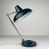 Green metal industrial desk lamp, Italy, 1960s