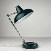 Green metal industrial desk lamp, Italy, 1960s