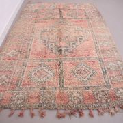 Tapis Boujaad marocain vintage 188 x 281 cm – Tapis berbère fait main en laine 100%