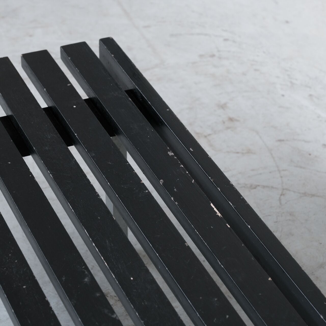 Mid-century slatted wooden bench or coffee table