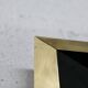 Jean-Claude Mahey mirror. Black lacquered wood and gold metal. 1970