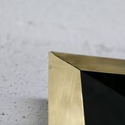 Jean-Claude Mahey mirror. Black lacquered wood and gold metal. 1970