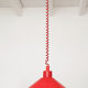Vintage red Rolly lamp 1970
