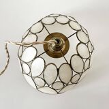 Mother-of-pearl petal pendant lamp