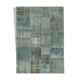 Handmade anatolian overdyed 170 cm x 240 cm grey patchwork carpet