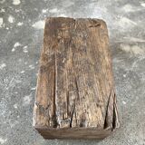 Low stool in old Asian monoxyl teak