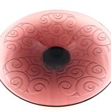 Art deco violet glass centerpiece, Le Verre Francais, Charles Schneider, France, 1930s