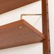 Danish vintage teak home office shelving unit, 1960s