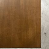Scandinavian wooden and black table, 50s-70s