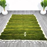Moroccan green and gold wool rug 150cmx250cm