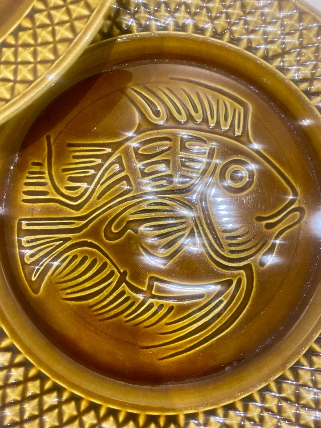 10 fish plates Digoin Sarreguemines