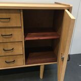 50s vintage oak chest of drawers