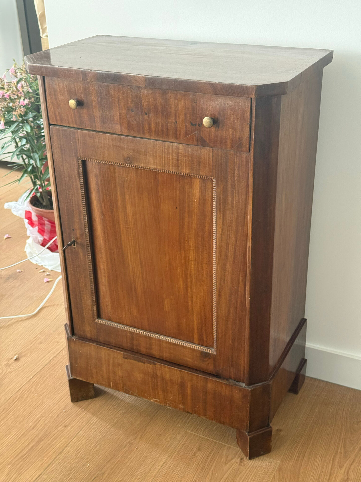 Antique 19th Century French Empire Cabinet — Solid Walnut with