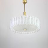Large frosted glass chandelier tubes from Murano by Doria, Germany, 1970s.
