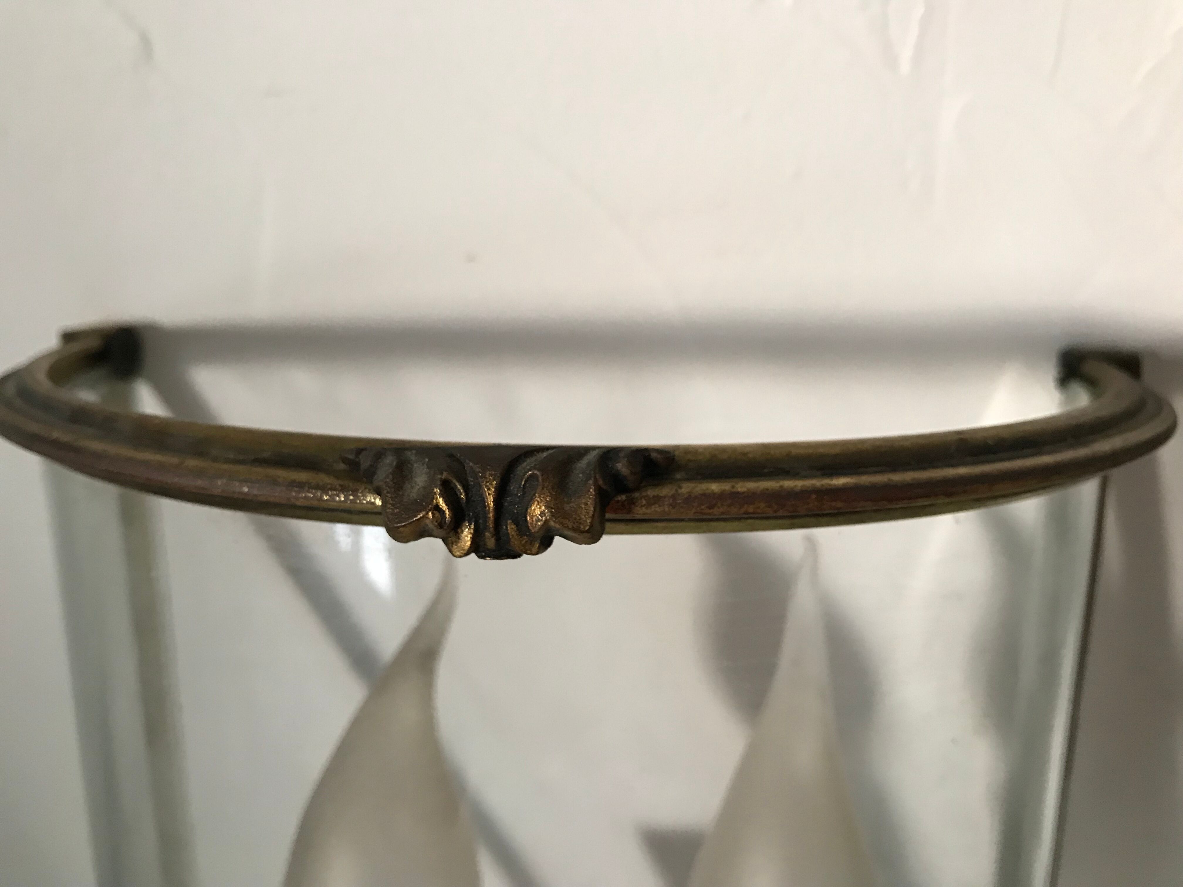 Pair of brass wall lights