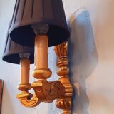 Pair of 1930s wall lights in neo-classical style gilded wood