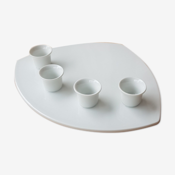 Bougeoir blanc porcelaine
