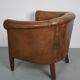 Vintage Dutch cognac coloured leather club chair