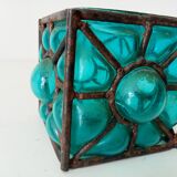 Vintage blown glass candle holder from the 60s/70s