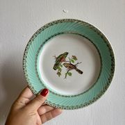 Lot de 8 assiettes à dessert vintage décors d'oiseaux