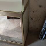 Library Showcase ivory color and anodized aluminum matt gold