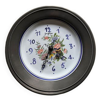 Horloge murale céramique et étain Junghans