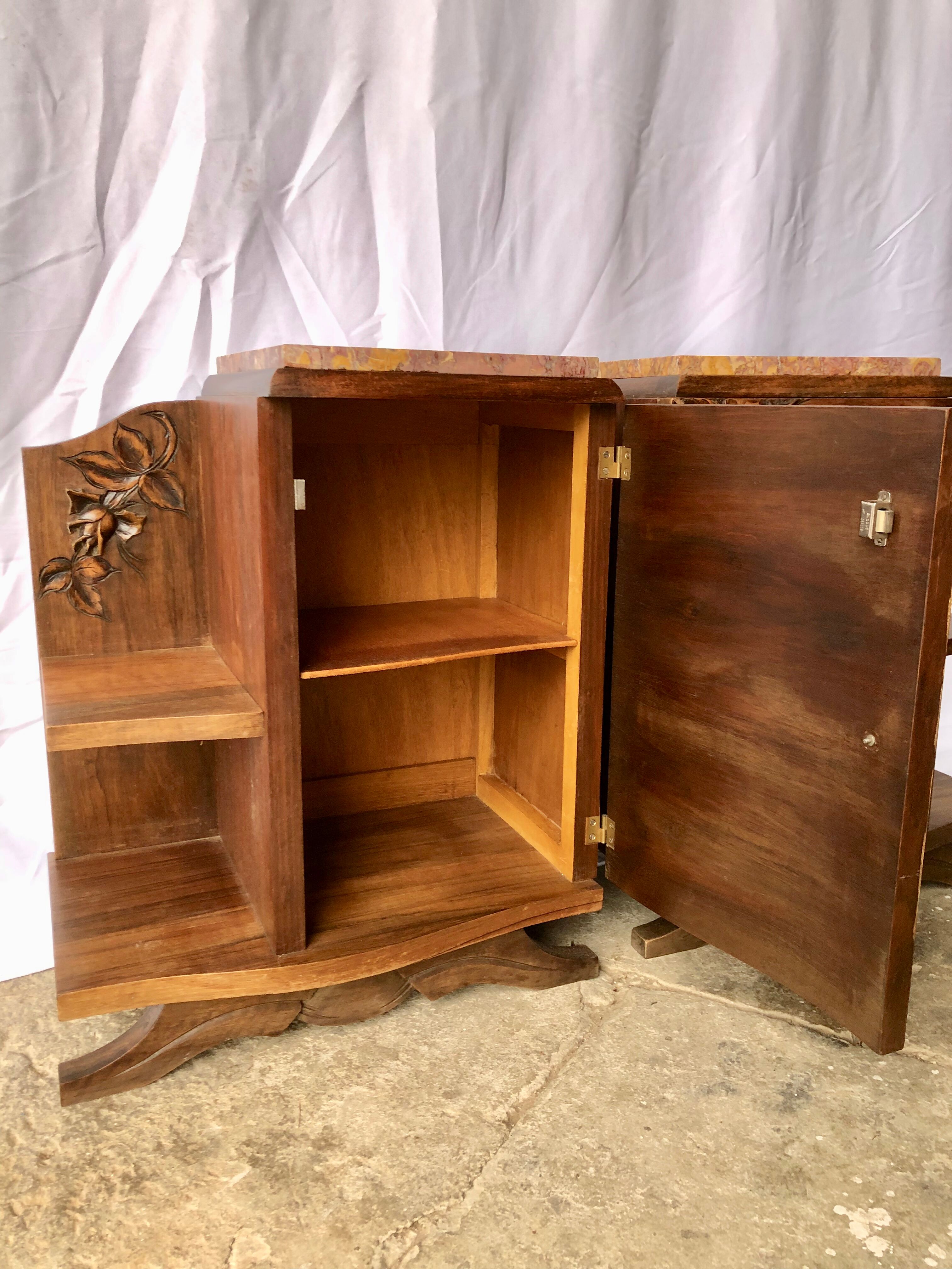 Pair of Art Deco bedside furniture