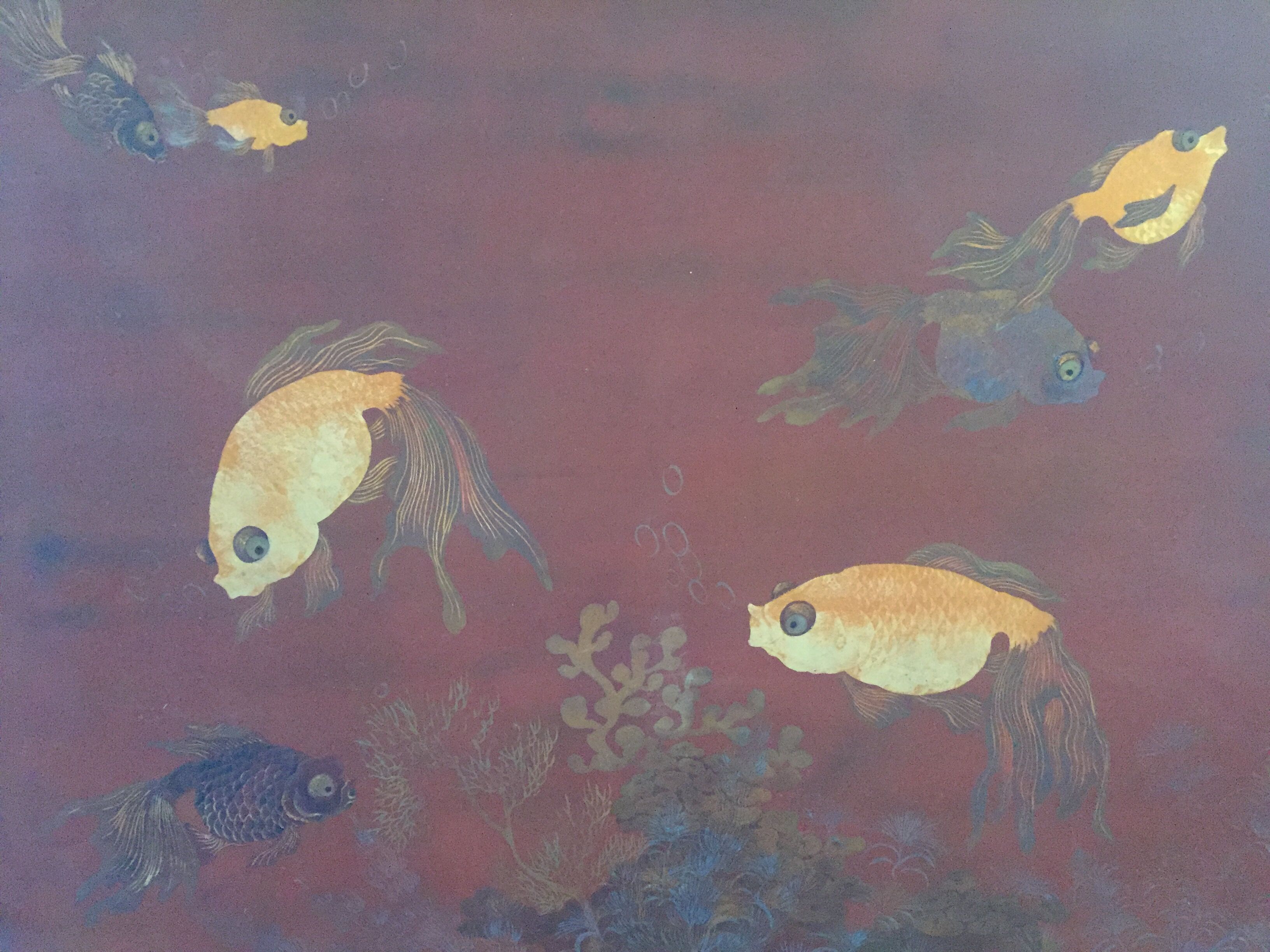 painting metallic painting, Indochina origin, 70s