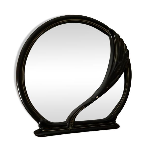 Grand miroir « Black Swan » postmoderne, années 1970-1980