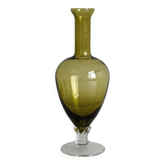 Vintage yellow glass soliflore vase