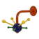 Mina multicoloured wall coat rack by Ikea, 1990