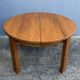 Table ronde en orme massif années 70 Maison Regain