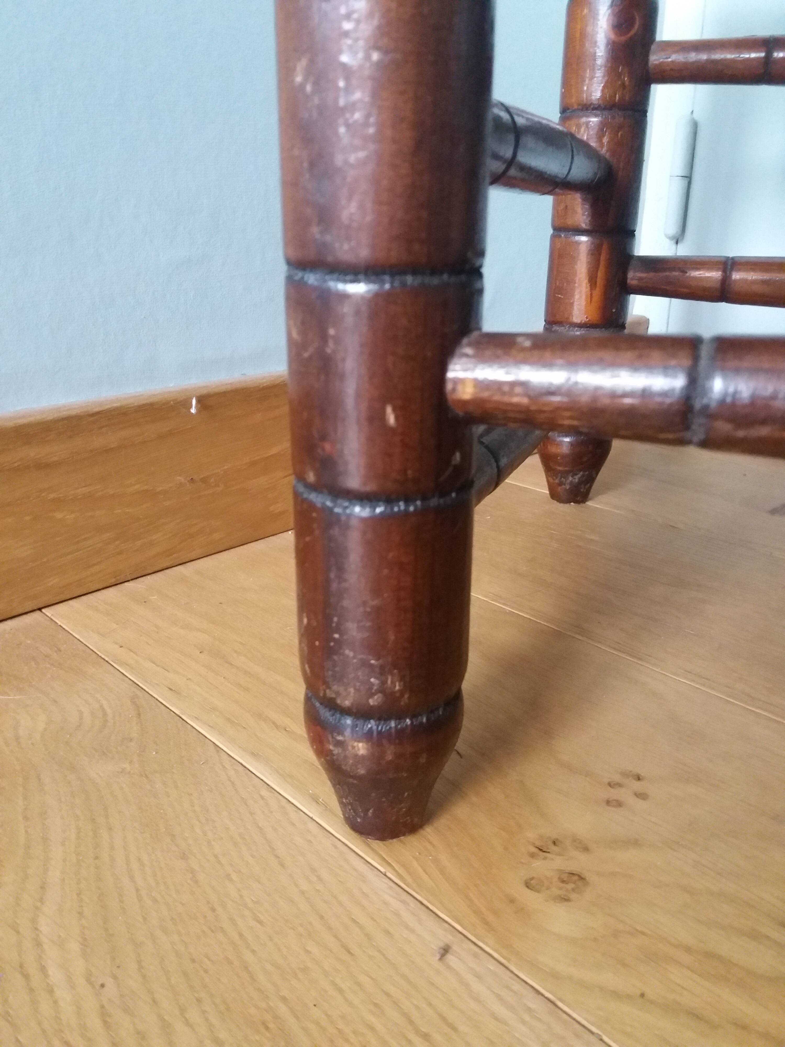 Wooden and rope stool