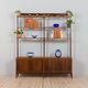 Scandinavian two bay rosewood free-standing wall unit